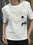 Тениска Love  в бяло