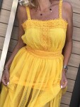 Тюлена рокля в жълто