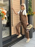 Костюм с елек Linen Brown