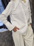 Риза с остра яка WHITE