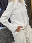 Риза с остра яка WHITE