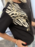 Тениска Zebra Black
