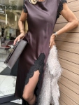 Рокля Brown Party Dress