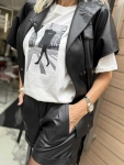 Комплект с къси панталони Leather Black