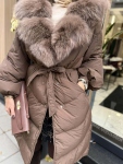 Дълго пухено палто BROWN