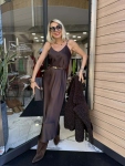 Рокля Satin Brown