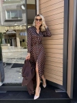 Рокля DOTS Brown