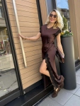 Рокля Brown Party Dress