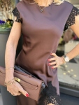 Рокля Brown Party Dress