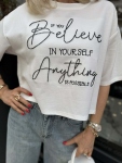 Тениска BELIEVE White
