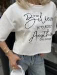 Тениска BELIEVE White