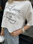 Тениска BELIEVE White