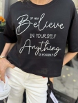Тениска BELIEVE Black