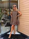 Рокля Taupe Dots