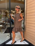 Рокля Taupe Dots