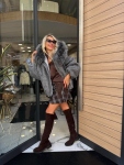 Бомбър FUR Grey