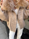 Бомбър FUR Beige