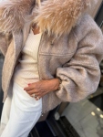 Бомбър FUR Beige