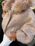 Бомбър FUR Beige