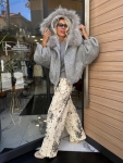 Бомбър FUR Light Grey