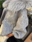Бомбър FUR Light Grey