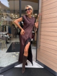 Рокля Brown Party Dress