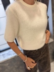 Блуза Angora Ecru с къс ръкав