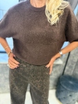 Блуза Angora Brown с къс ръкав